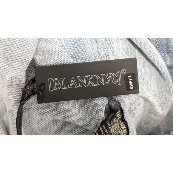 Blanknyc Womens Size M Light Blue Long Sleeve Pullover Denim Hooded Sweatshirt - Picture 10 of 11